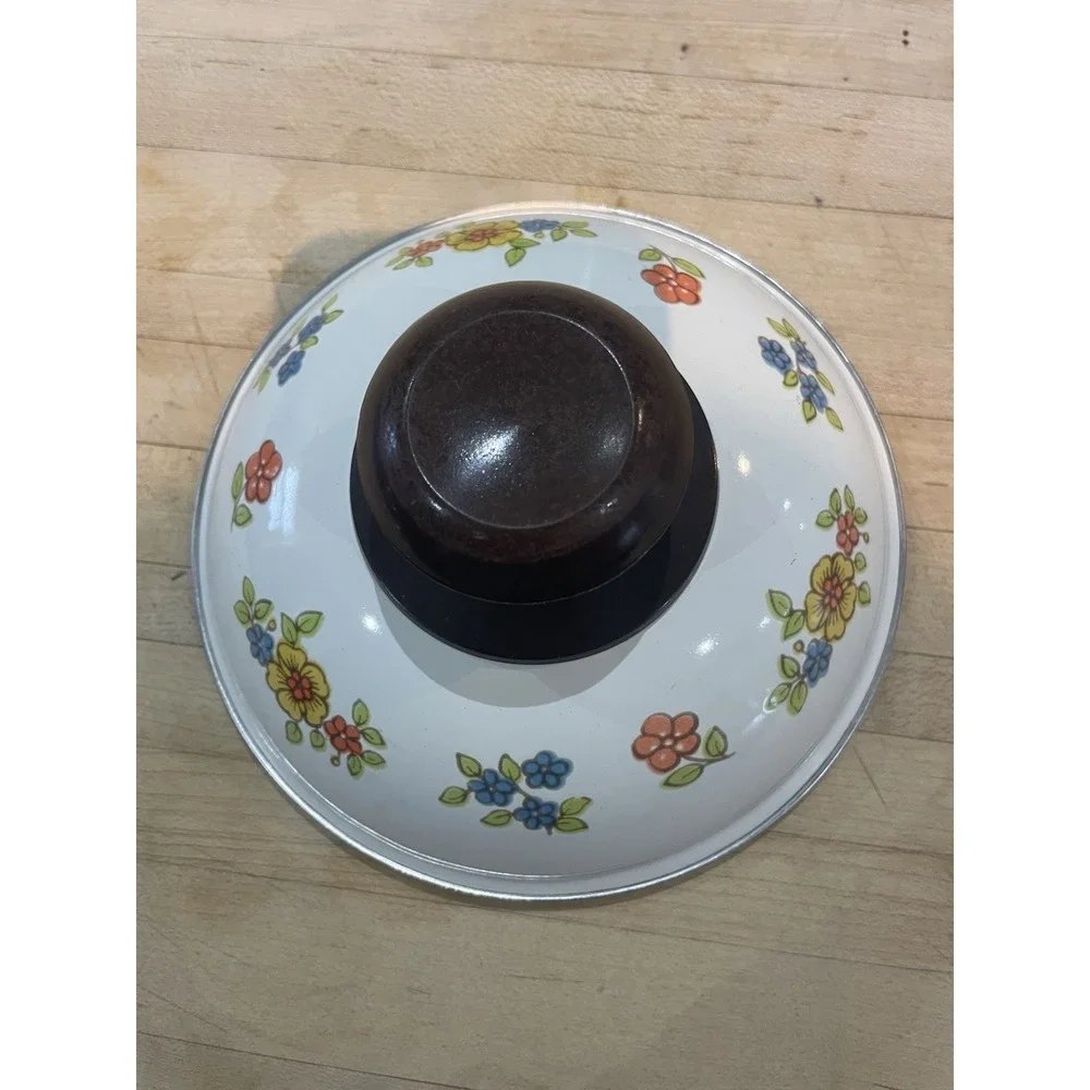 Vintage MCM Excel Summer Garden 1 quart Cooking Sauce Pan Lid Only